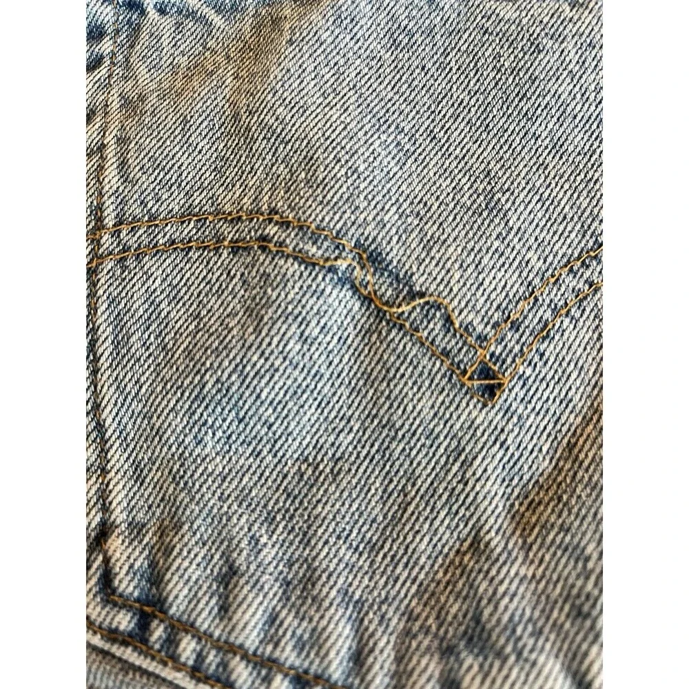 Levi's 560 Cut Off Shorts Size 36 Blue Faded Denim Baggy Y2K 6 Inches Long